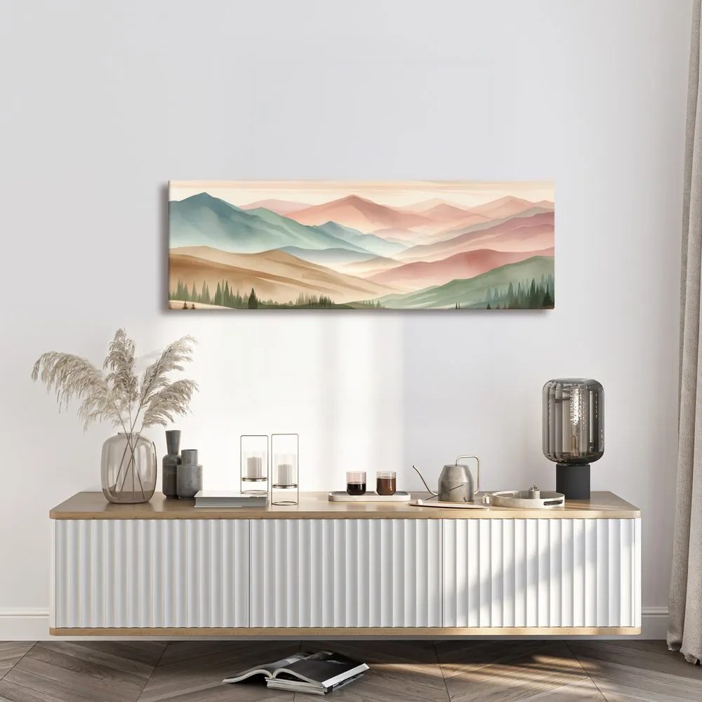 Quadro su tela – Paesaggio tranquillo con montagne
