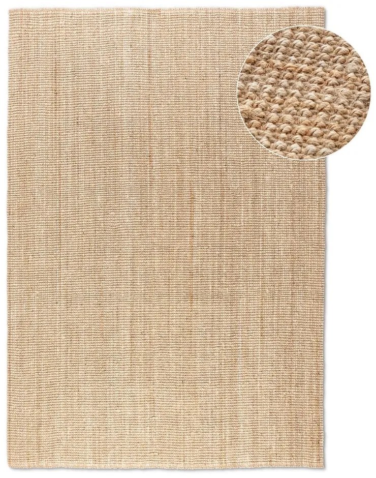 Tappeto di colore naturale in iuta 80x150 cm Bouclé – Hanse Home