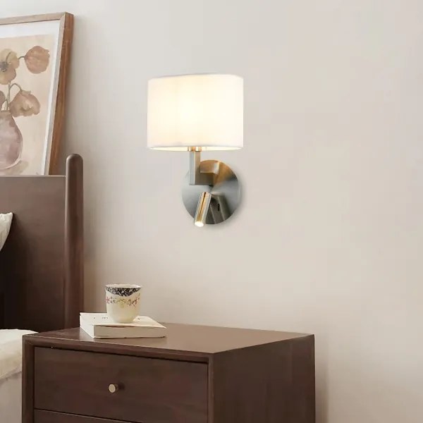 Brilagi - Applique a LED DAYA 1xE14/40W/230V + LED/3W bianco/cromo opaco