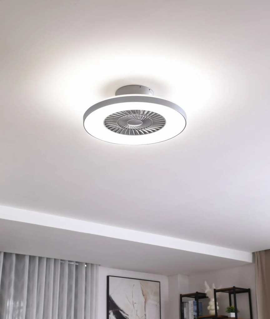 Lindby Smart LED ventilatore da soffitto Paavo, bianco, silenzioso, Tuya