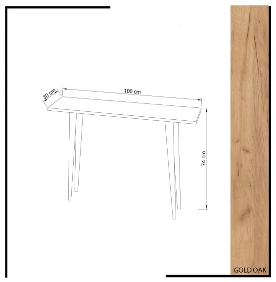 Consolle DESIDERO 74x100 cm marrone