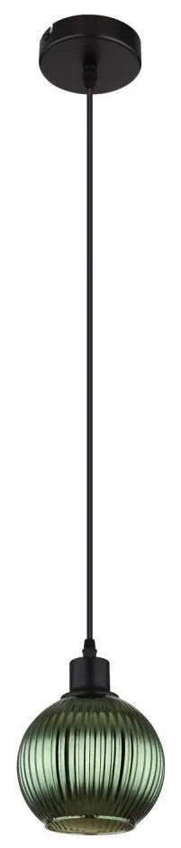 Globo 15638G - Lampadario a sospensione con filo ZUMBA 1xE27/25W/230V diametro 15 cm verde