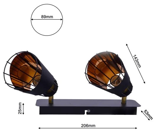 Luce Spot RICK 2xE14/40W/230V