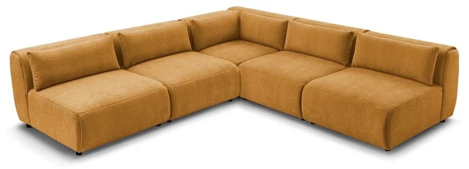 Divano angolare (variabile) in colore senape Jeanne - Bobochic Paris