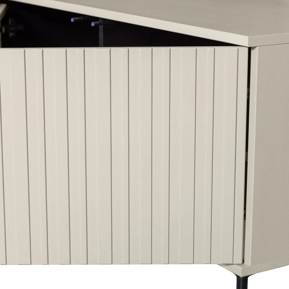 Mobile TV grigio chiaro in pino massiccio 150x56x44 cm New Gravure – WOOOD