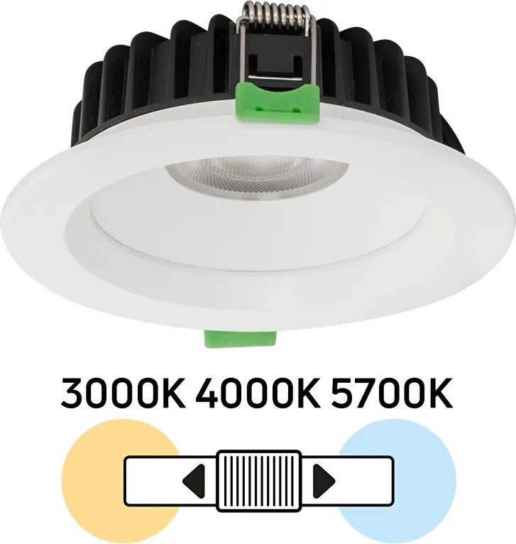 Faro LED da incasso 10W Dimmerabile Foro ø90mm Bianco Variabile CCT Colore Bianco Variabile CCT