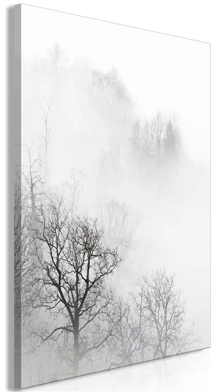 Quadro Trees In The Fog (1 Part) Vertical  Colore bianco e nero, Dimensioni e Misure 40x60