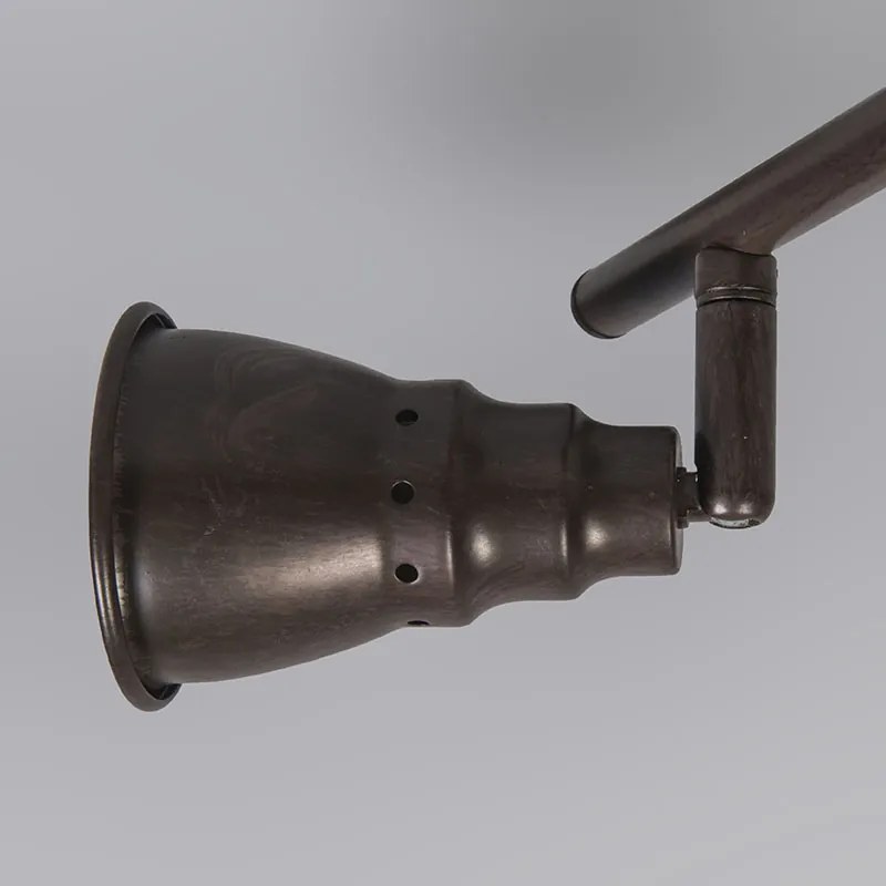 Faretto da soffitto e da parete marrone ruggine orientabile e inclinabile - Coney 2
