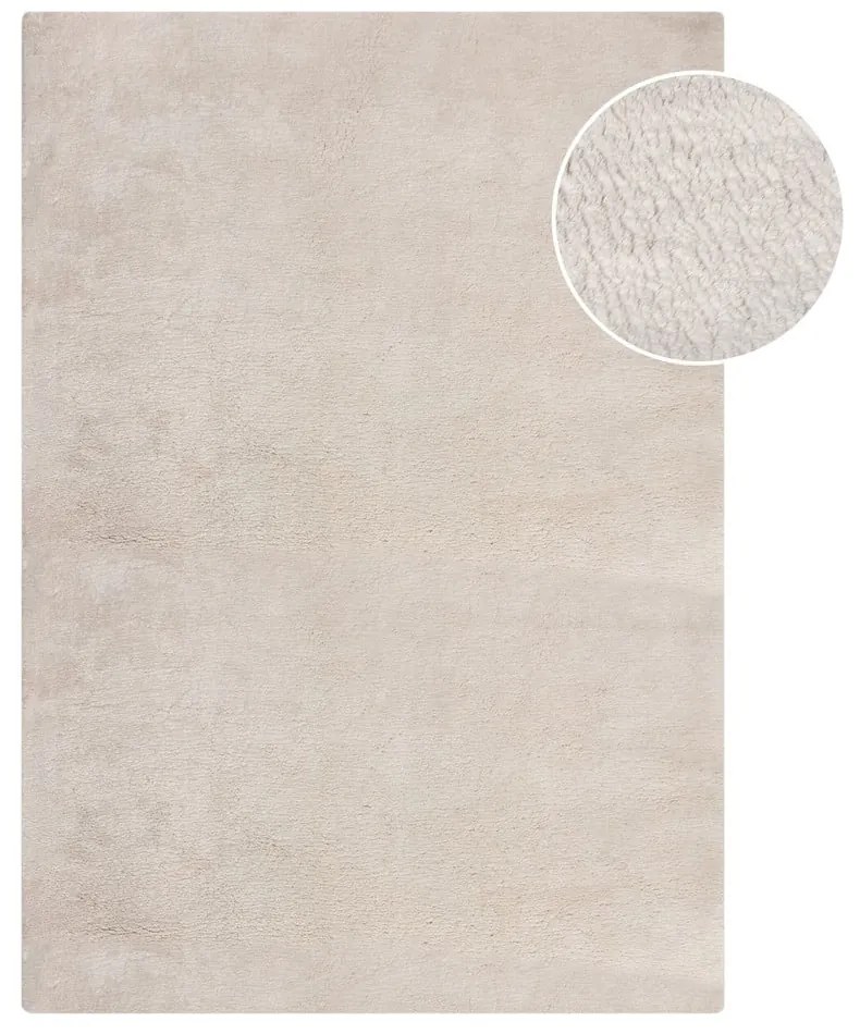 Tappeto in pelliccia sintetica crema 160x230 cm Faroe Wool Look Fur - Flair Rugs