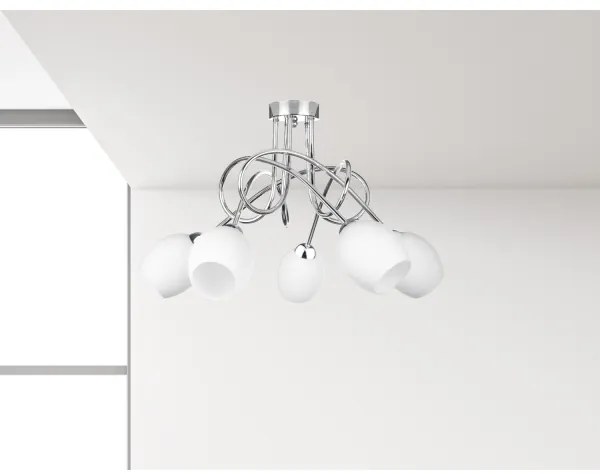 Lampadario a plafone TWIST WHITE 5xE14/40W/230V