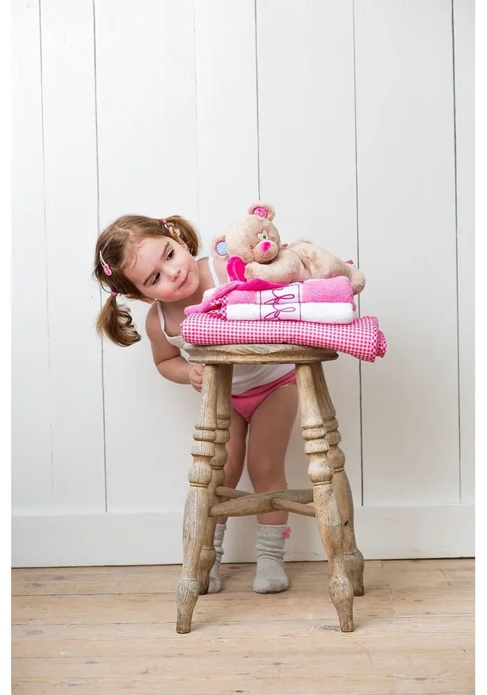 Asciugamano per neonati in cotone rosa 130x70 cm - Tiseco Home Studio