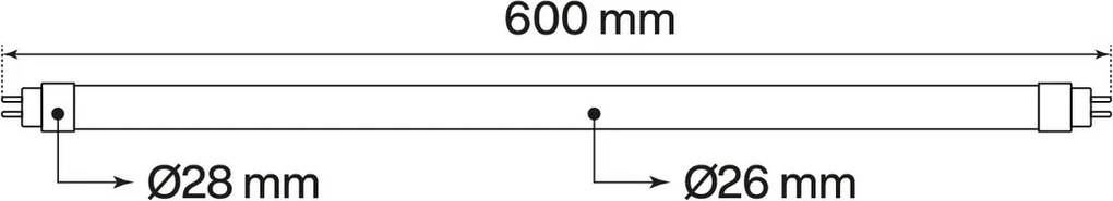 Tubo LED 9W 60cm 130lm/W con starter Osram chip LED OFFERTA PACK 50pz Colore Bianco Naturale 4.000K