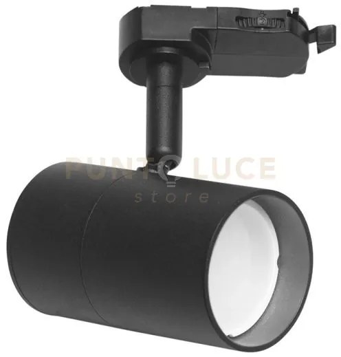 Gfa1061- proiettore in alluminio nero per binario trifase 1 luce at...