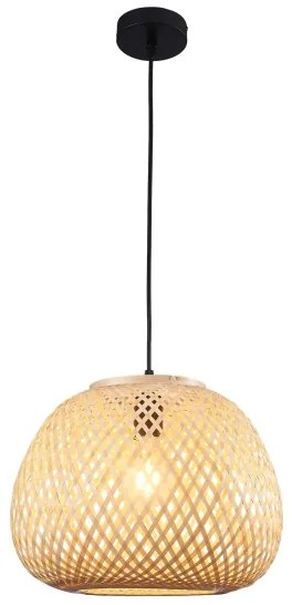 Lampadario a sospensione con filo ZANZIBAR 1xE27/20W/230V diametro 35 cm bambù