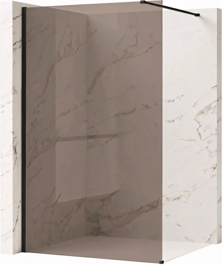 Parete doccia Rea Flexi Brown / Black 90