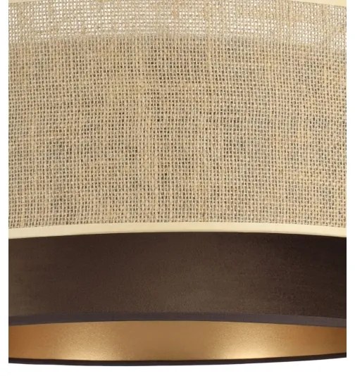 Lampadario a sospensione su cavo SARTA 1xE27/60W/230V Ø 45 cm marrone/iuta