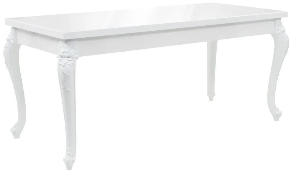 Tavolo da pranzo 179x89x81 cm bianco lucido