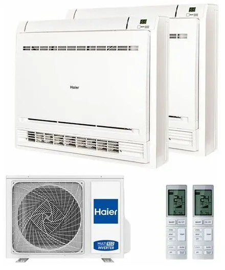 Haier - Climatizzatore Dual Console 12000+12000 con 2U50S2SM1FA R-32 a++/a+ 12+12