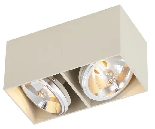 Faretto da parete moderno beige G9 orientabile a 2 luci - Box