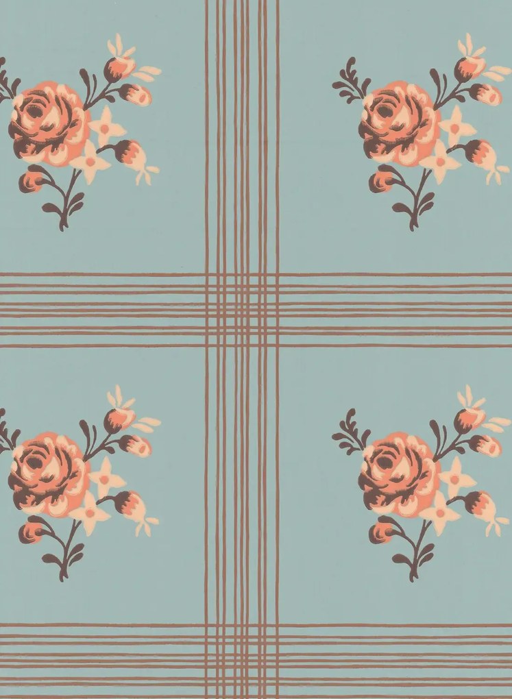 Långelid / von Brömssen Carta da parati Rose - Dala Blue