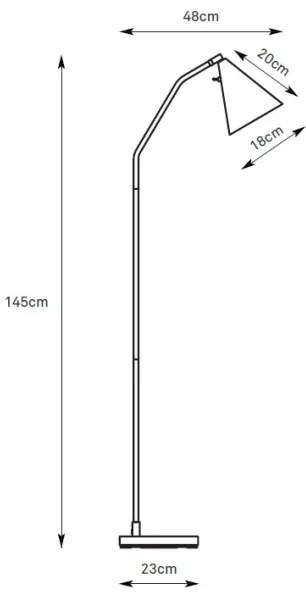 Markslöjd 108889 - Lampada da terra dimmerabile FUNIL LED/4,9W/230V nera