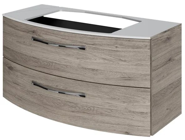 Mobile da bagno sospeso sotto lavabo L 99 x H 49.2 x P 46.2 cm rovere, 2 cassetti PELIPAL Cassca