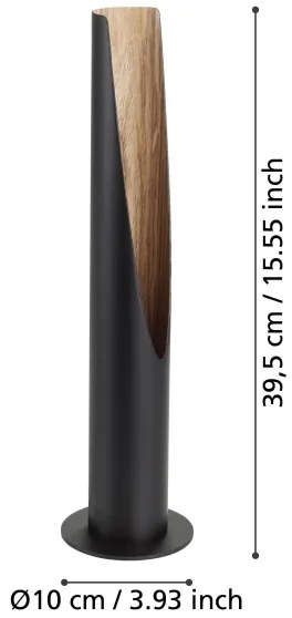 Eglo 901734 - Lampada da tavolo LED BARBOTTO 1xGU10/4,5W/230V 3000K nero/marrone