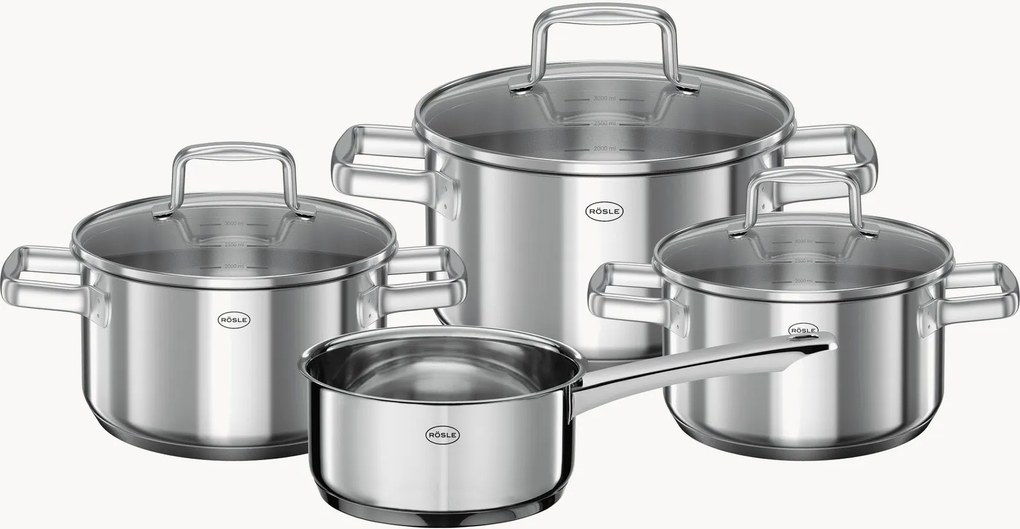 Batteria di pentole in acciaio inossidabile Moments, set da 4