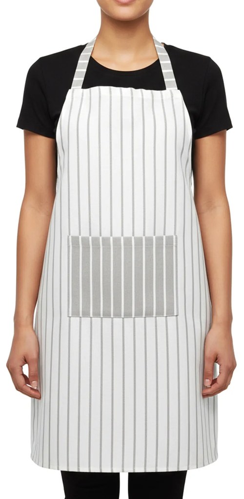 Grembiule da cucina cotone tinto filo righe scure