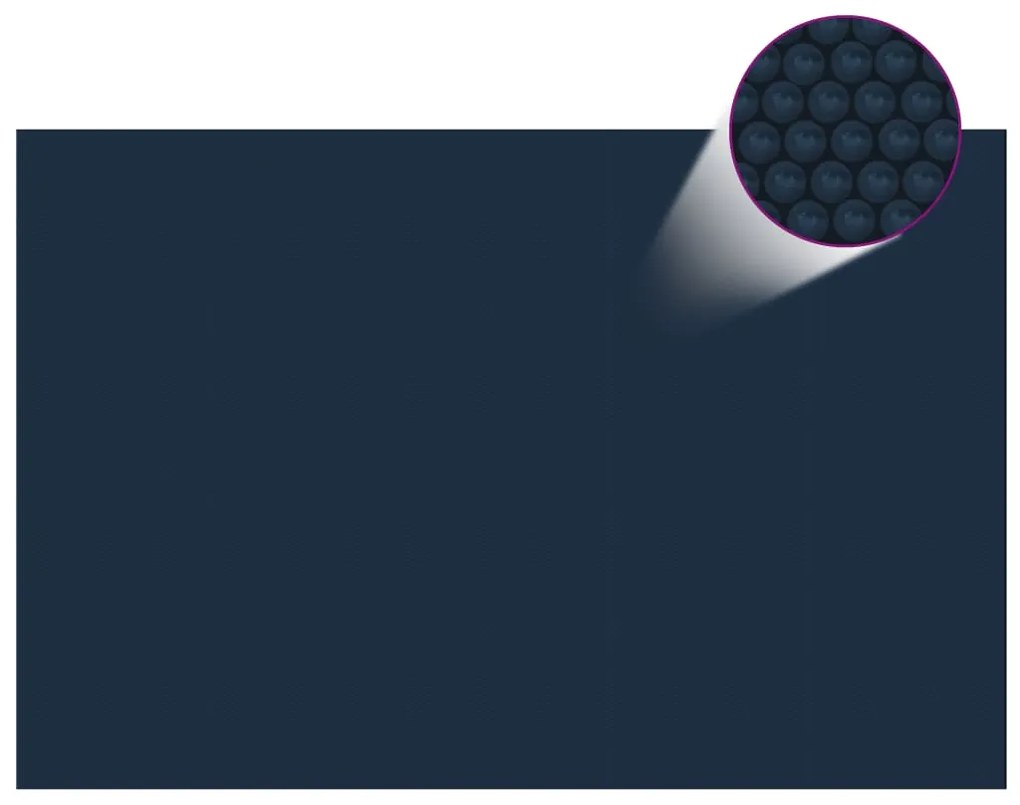 Pellicola Galleggiante Solare Pe Piscina 600x400 Cm Nero E Blu /