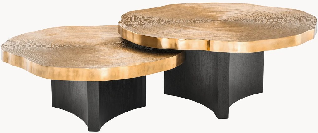 Set di 2 tavolini da salotto con piano in legno Thousand Oaks