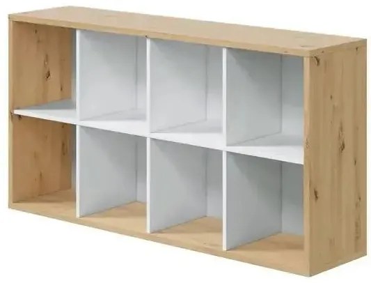 Libreria cubi rovere nodi-bianco