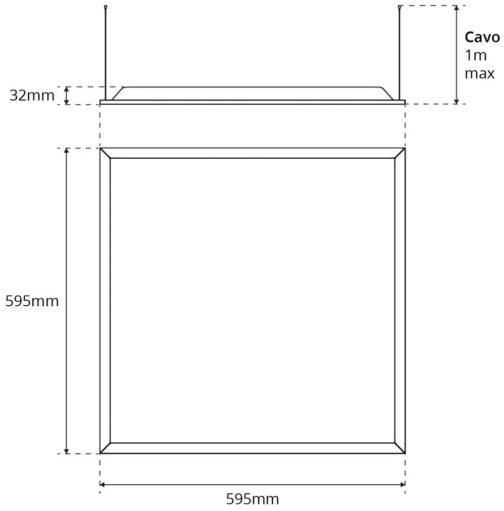 Pannello LED a Sospensione 60x60 42W CCT UGR19 con driver Philips Colore Bianco Variabile CCT