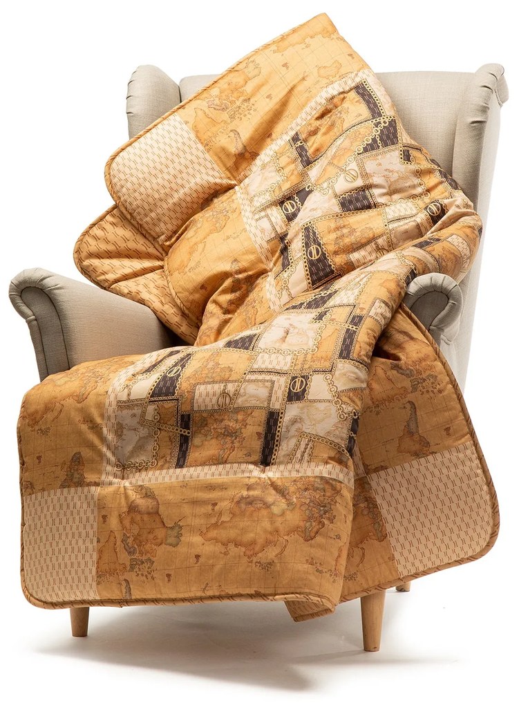 Plaid in Raso di cotone Geo Chain CM. 130X170 Alviero