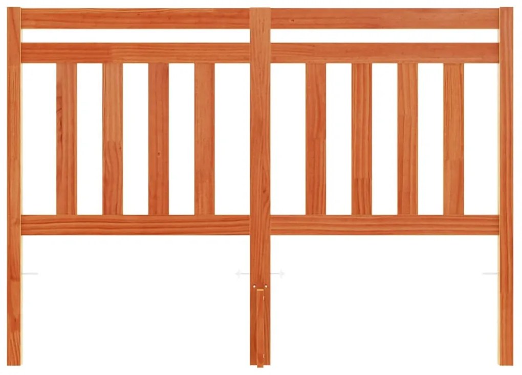 Testiera marrone cera 135 cm in legno massello di pino