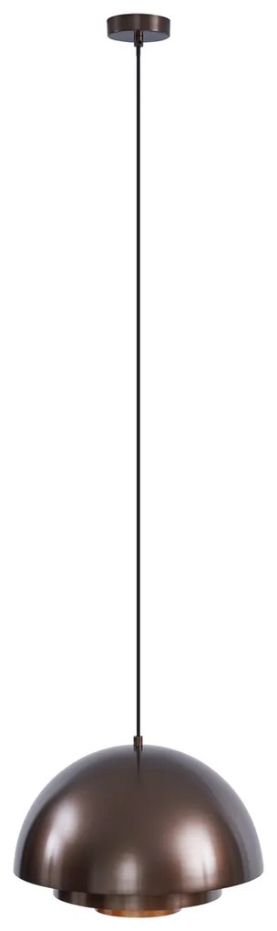 Lampada a sospensione scandinava bronzo scuro con interno dorato - Loes