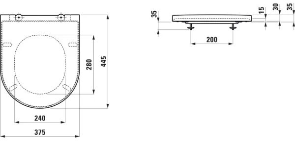 LAUFEN H8913330000001 - Sedile per WC SoftClose KARTELL Duroplast/bianco