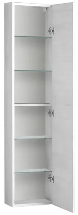 Colonna bagno sospesa 136h cm rovere bianco anta reversibile