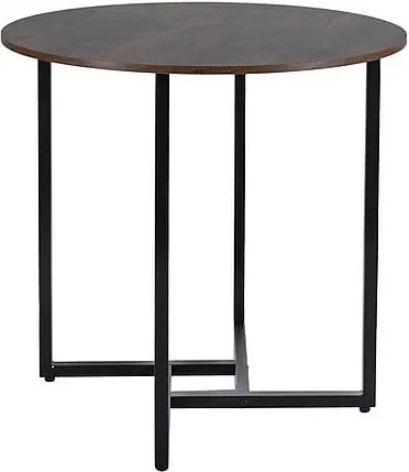Tavolo rotondo Alto II rustico in marrone/nero - ø80/h76 cm