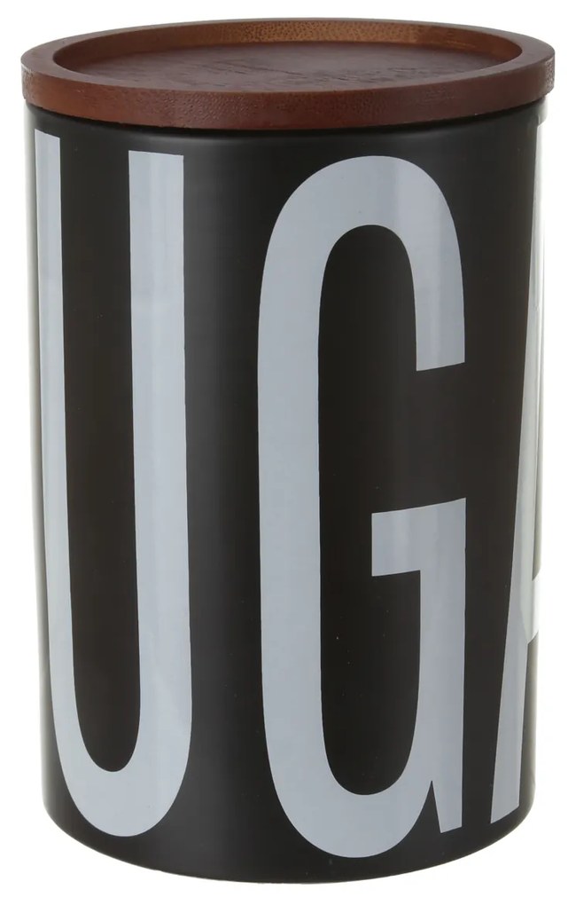 Barattolo zucchero ceramica nero Big is more
