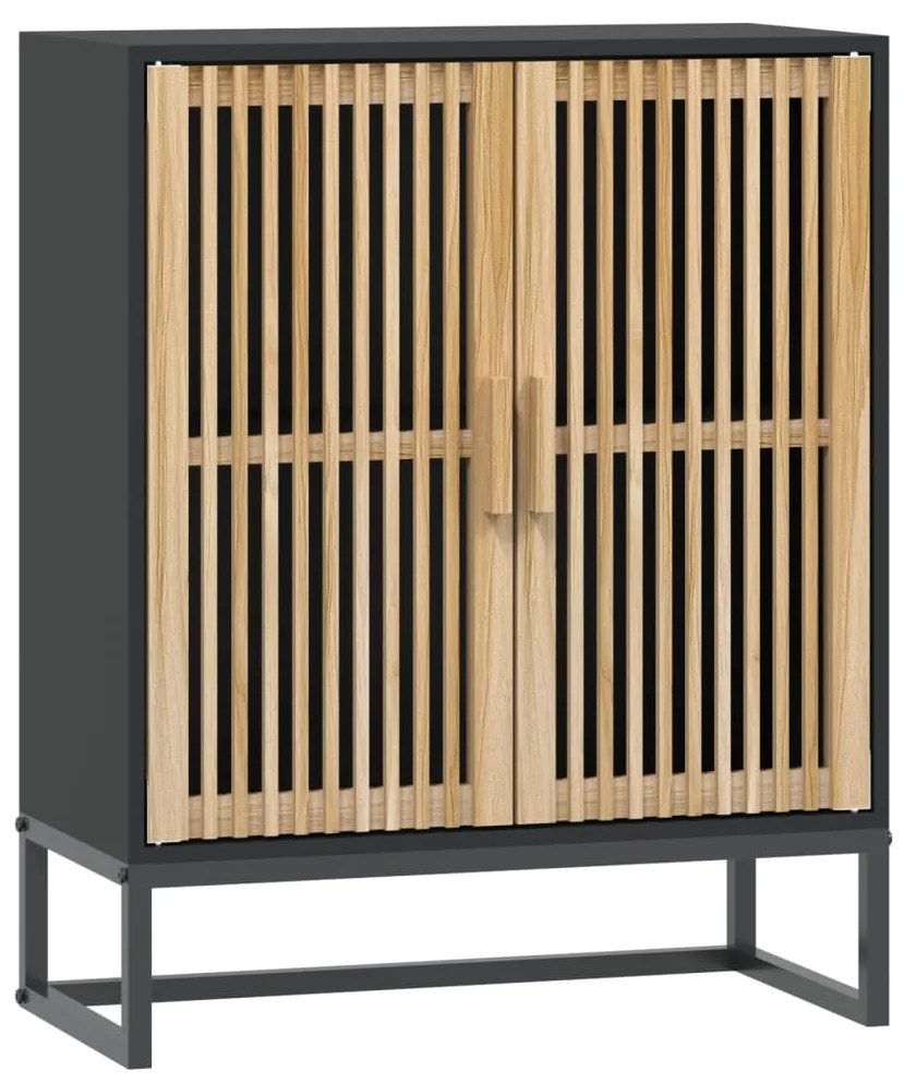 Credenza nera 60x30x75 cm in legno multistrato