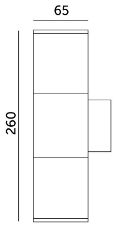 Applique da esterno 2xGU10/35W/230V IP54 arrotondato nero