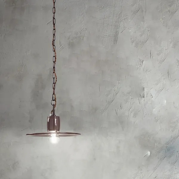 Lampada a sospensione LAND in ceramica smaltata D32 cm FANGO