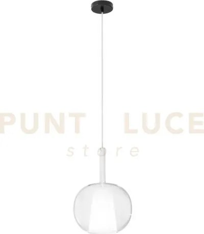 Lampadario a sospensione pirex trasparentr in vetro 1 luce attacco ...