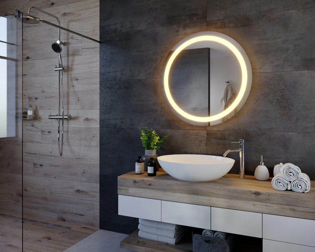 Specchio rotondo con illuminazione LED C4