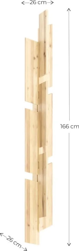 Attaccapanni da parete di colore naturale in pino massiccio 26 cm Keeper – Karup Design