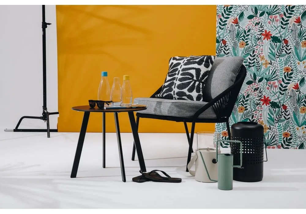 Sedia da giardino nera North - Bonami Selection