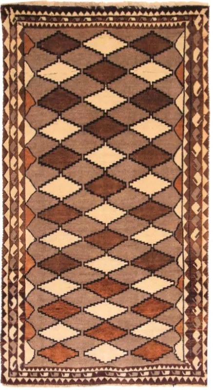 Gashghai Tappeto persiano 110x200 Marrone (Iran) Annodato A Mano