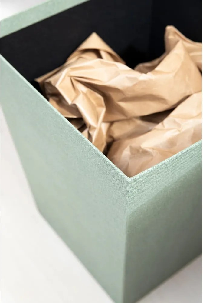 Cestino per la spazzatura color foglia di tè Sofia Canvas Paper Laminate – Bigso