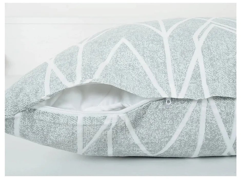 Set copripiumino e federa grigio in crêpe per letto singolo 140x200 cm Gray Stripes – B.E.S.